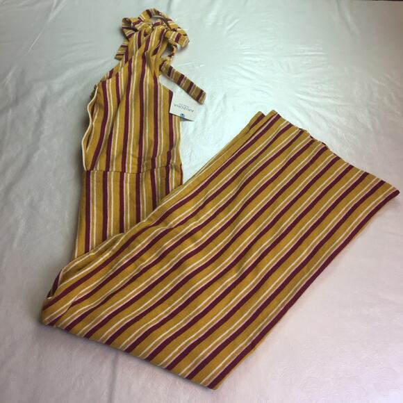 Arizona Jean Co. Striped Jumpsuit Gold Multi Small - Picture 10 of 15